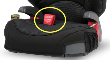 Anti-submarining clip on the Britax Hi-Liner